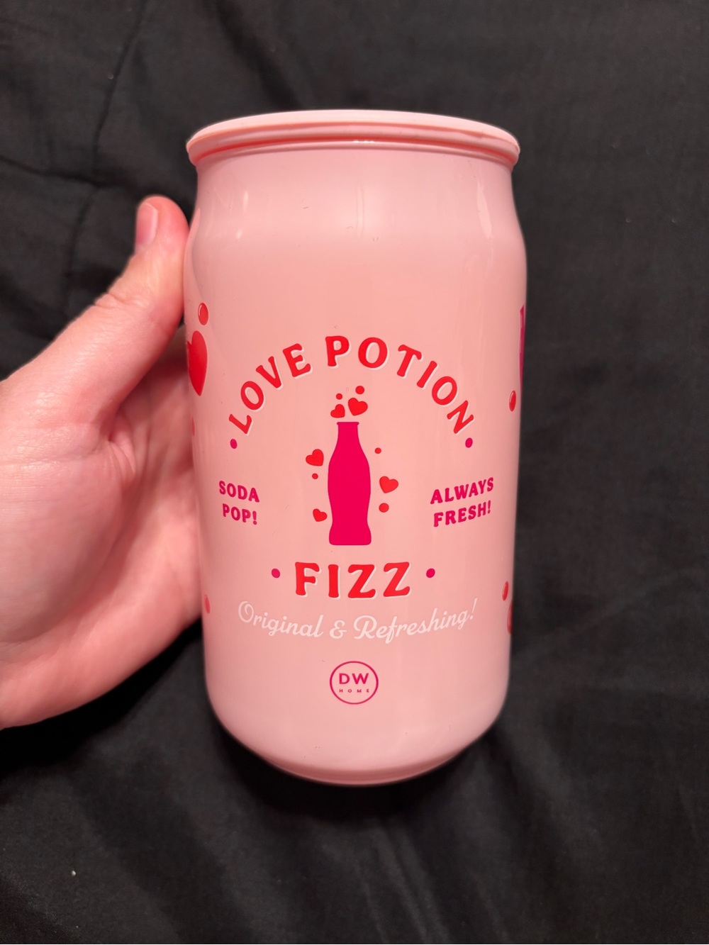 Love Potion Fizz Pink Scented Candle by DW